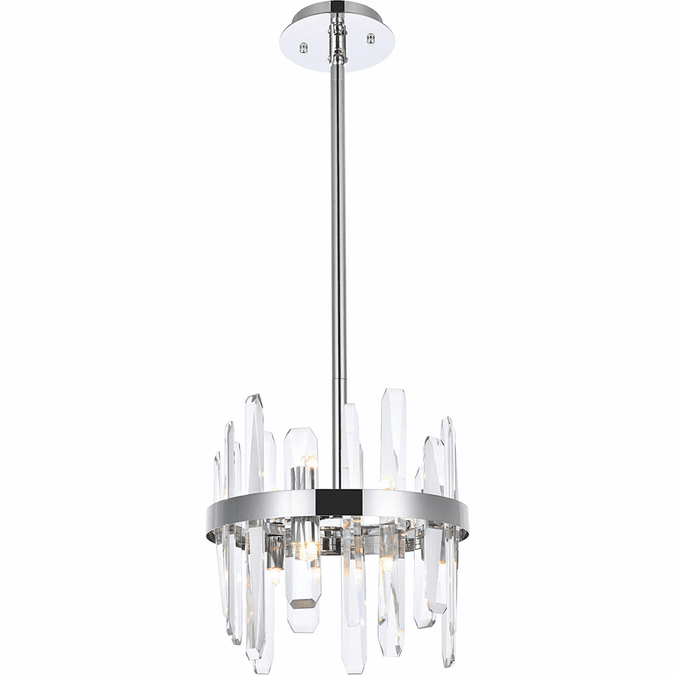 Elegant 2200D12C Serena Crystal Chrome 12" Hanging Pendant Lighting