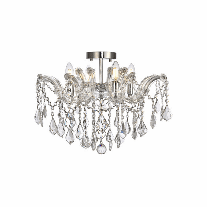 Elegant 2800F18C-RC Maria Theresa Chrome 18" Overhead Lighting