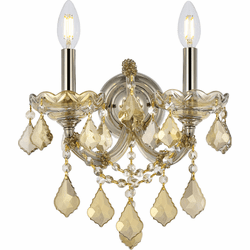 Elegant 2800W2GT-GT/RC Maria Theresa Golden Teak Wall Sconce Lighting