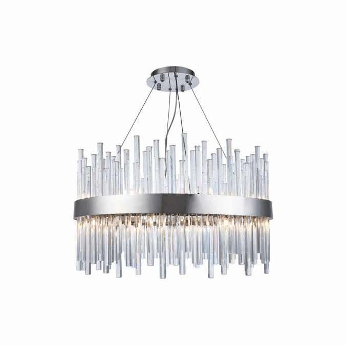 Elegant 3000D25C Dallas Chrome Halogen Pendant Lighting Fixture ELE