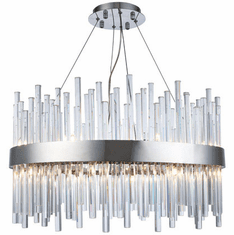 Elegant 3000D20C Dallas Chrome Halogen Pendant Light Fixture - ELE-3000D20C