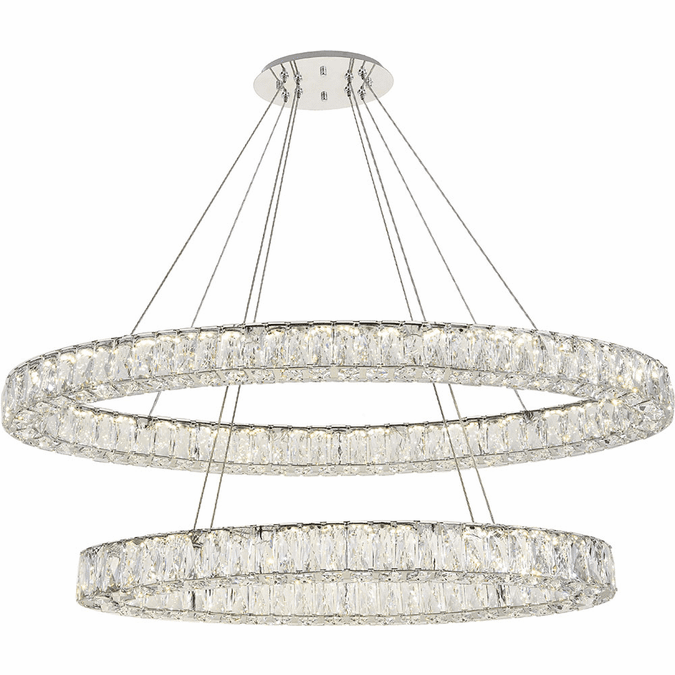 Elegant 3503D48C Monroe Chrome LED Chandelier Light