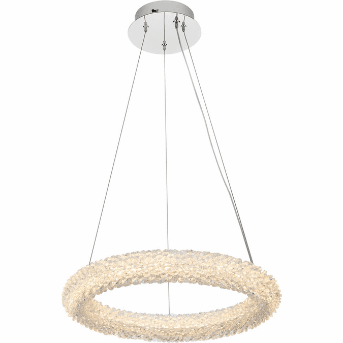 Elegant 3800D18C Bowen Chrome LED 18" Lighting Pendant