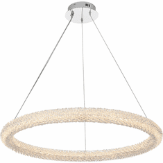Elegant 3800D31C Bowen Chrome LED 32" Pendant Lamp