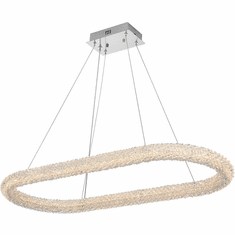 Elegant 3800D42L1C Bowen Chrome LED 42" Island Lighting