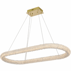 Elegant 3800D42L1SG Bowen Satin Gold LED 42" Kitchen Island Light