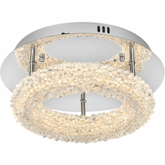 Elegant 3800F14C Bowen Chrome LED 14" Ceiling Light Fixture
