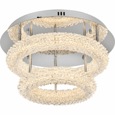 Elegant 3800F18L2C Bowen Chrome LED 18" Ceiling Lighting Fixture