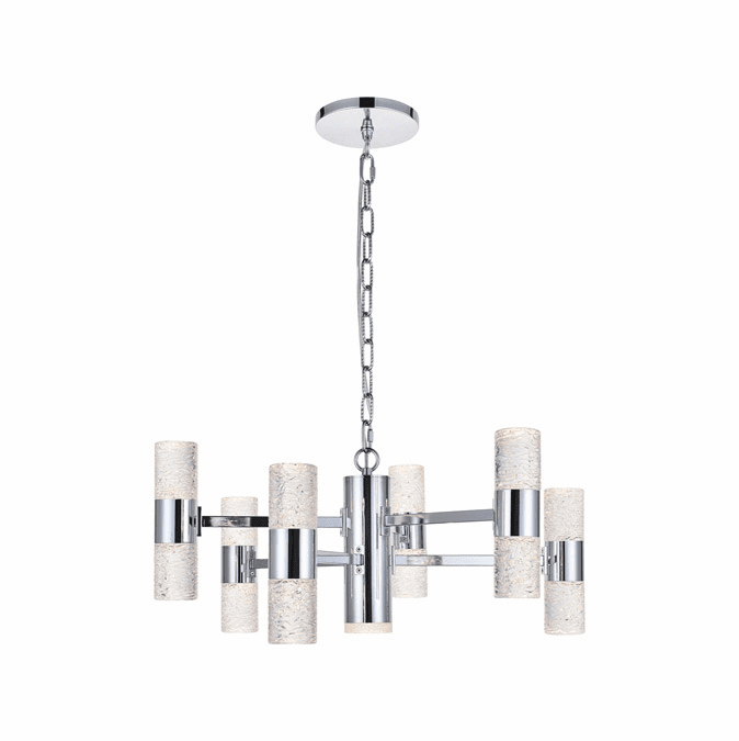 Elegant 5200D26C Vega Modern Chrome LED 26" Chandelier Light