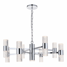 Elegant 5200D32C Vega Modern Chrome LED 32" Hanging Chandelier