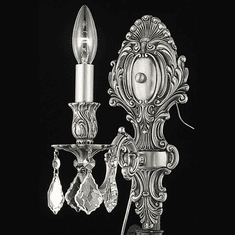 Elegant 9601W5PW-RC Monarch Pewter Wall Lamp
