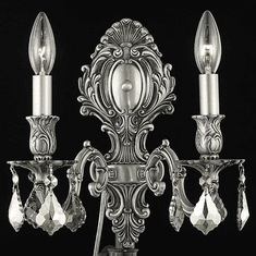 Elegant 9602W10PW-GT-RC Monarch Pewter Lighting Sconce