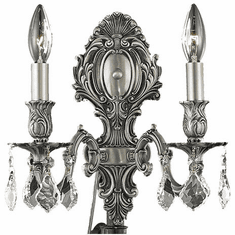 Elegant 9602W10PW-RC Monarch Pewter Lamp Sconce