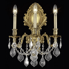 Elegant 9603W14FG-RC Monarch French Gold Lighting Wall Sconce