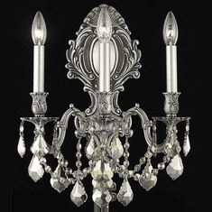 Elegant 9603W14PW-GT-RC Monarch Pewter Wall Lighting Sconce