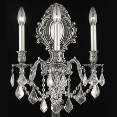 Elegant 9603W14PW-RC Monarch Pewter Wall Sconce Lighting