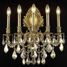 Elegant 9605W21FG-GT-RC Monarch French Gold Wall Light Sconce