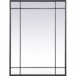 Elegant MR3A3040BLK Viola Modern Black Wall Mounted Mirror