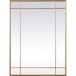Elegant MR3A3040BRA Viola Contemporary Brass Wall Mounted Mirror