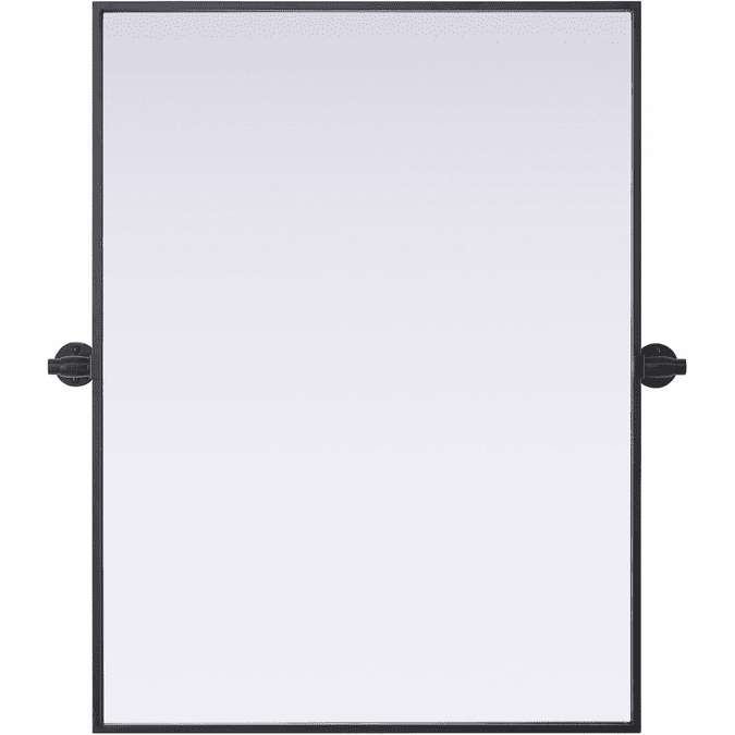 Elegant MR6H2432BLK Amoura Modern Black 24" Mirror
