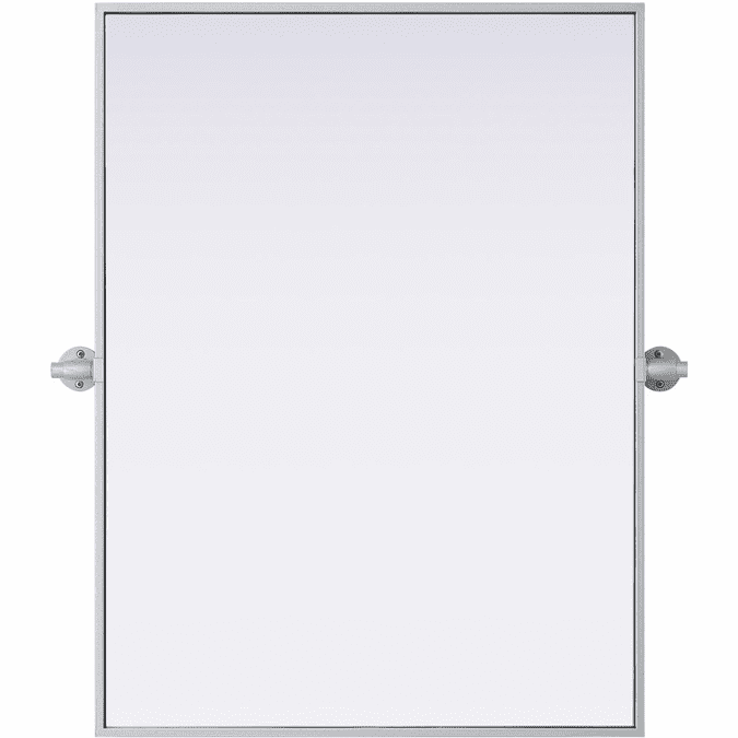 Elegant MR6H2432SIL Amoura Modern Silver 24" Mirror