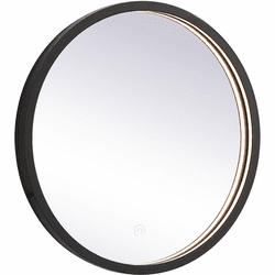 Elegant MRE6018BK Pier Black LED Wall Mirror