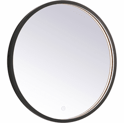 Elegant MRE6024BK Pier Black LED Wall Mirror