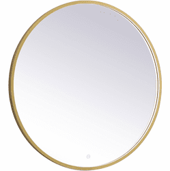 Elegant MRE6036BR Pier Brass LED Mirror