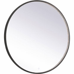 Elegant MRE6039BK Pier Black LED Wall Mounted Mirror
