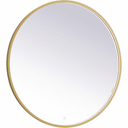 Elegant MRE6039BR Pier Brass LED Mirror
