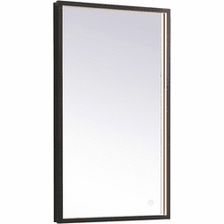 Elegant MRE6045BK Pier Black LED Wall Mirror