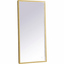 Elegant MRE6048BR Pier Brass LED Wall Mirror