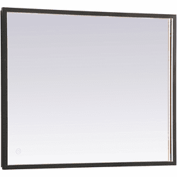 Elegant MRE62036BK Pier Black LED Wall Mounted Mirror