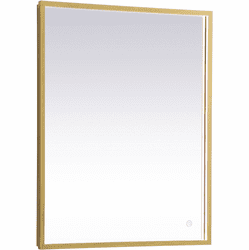 Elegant MRE62036BR Pier Brass LED Mirror