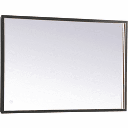 Elegant MRE62040BK Pier Black LED Wall Mirror