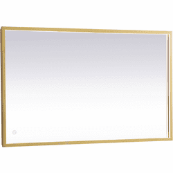 Elegant MRE62430BR Pier Brass LED Wall Mounted Mirror