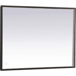 Elegant MRE62440BK Pier Black LED Wall Mounted Mirror