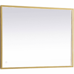 Elegant MRE62440BR Pier Brass LED Wall Mirror