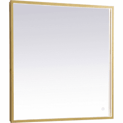 Elegant MRE62736BR Pier Brass LED Wall Mounted Mirror