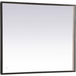 Elegant MRE62740BK Pier Black LED Wall Mounted Mirror