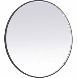Elegant MRE63040BK Pier Black LED Wall Mirror