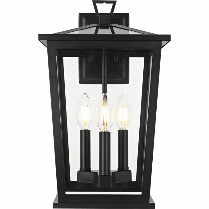Elegant OD332W16BK Cayman Modern Black Exterior Wall Lamp - ELE-OD332W16BK