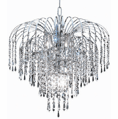 Elegant V6801D19C-RC Falls Chrome 19" Mini Lighting Chandelier