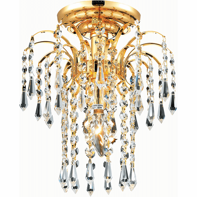 Elegant V6801F9G-RC Falls Gold 9" Ceiling Lighting Fixture