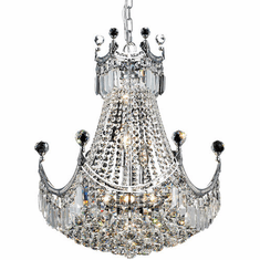 Elegant V8949D20C-RC Corona Chrome 20" Ceiling Pendant Light