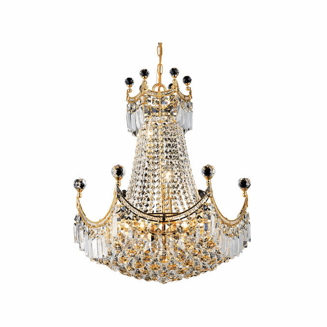 Elegant V8949D20G-RC Corona Gold 20" Drop Ceiling Light Fixture
