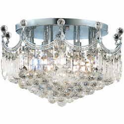 Elegant V8949F20C-RC Corona Chrome 20" Ceiling Light Fixture