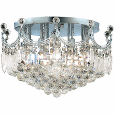 Elegant V8949F20C-RC Corona Chrome 20" Ceiling Light Fixture