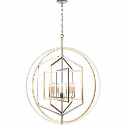 Elk Home 12265/9 Geosphere Contemporary Polished Nickel Drop Ceiling Lighting
