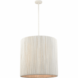 Elk Home 52264/3 Sophie Contemporary White Coral 23" Drum Pendant Lighting Fixture